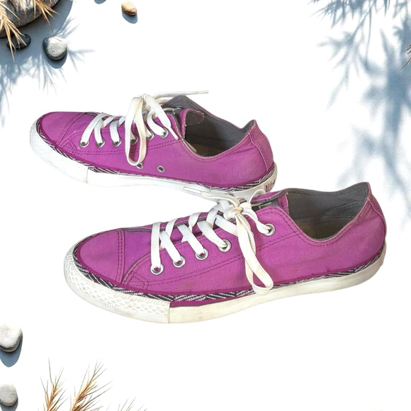 Converse All Star Purple w Black/Metallic Silver and White Accents Women 9.5 - Picture 2 of 9